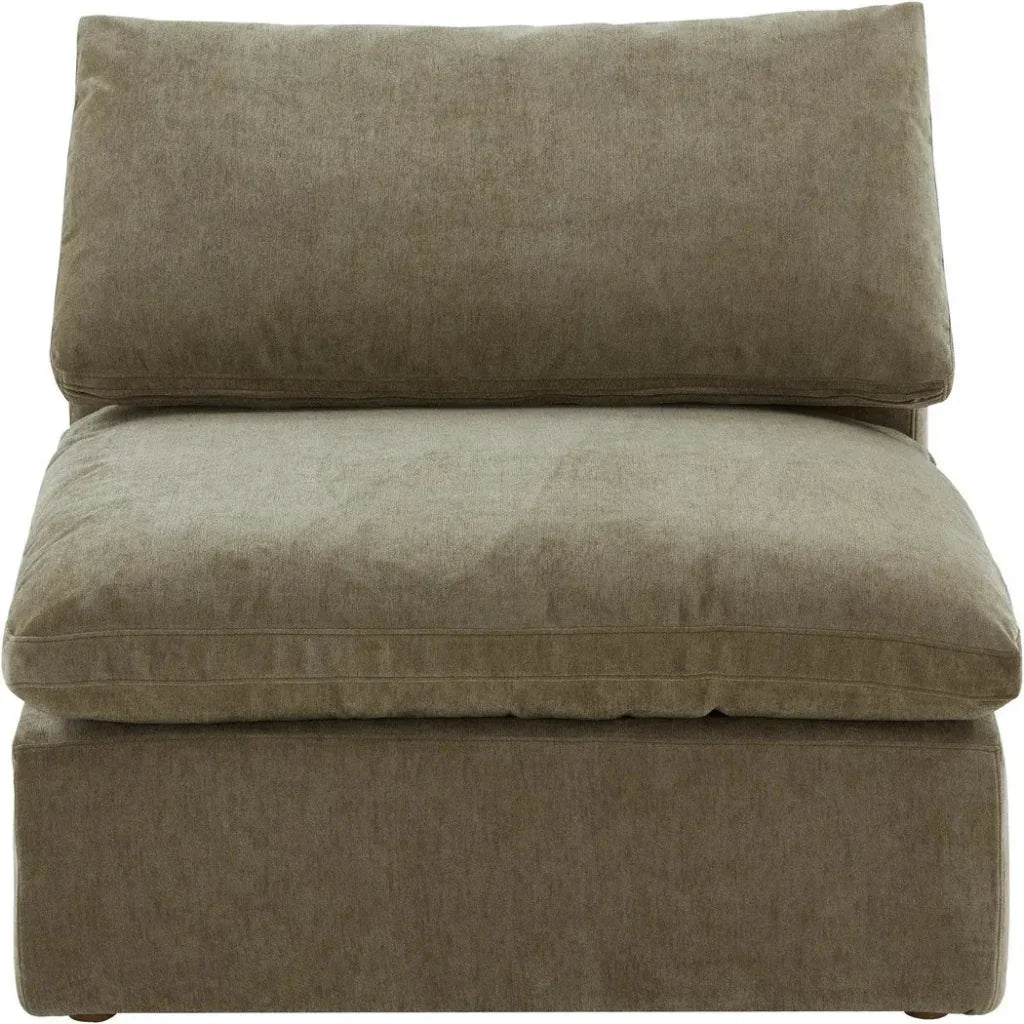 Terra Performance Fabric Green Slipper Chair-Modular Sofas-Moe's Home-LOOMLAN