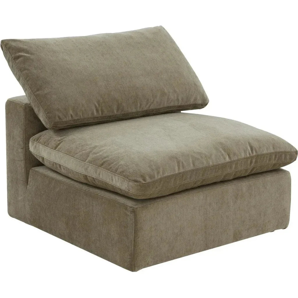 Terra Performance Fabric Green Slipper Chair-Modular Sofas-Moe's Home-LOOMLAN