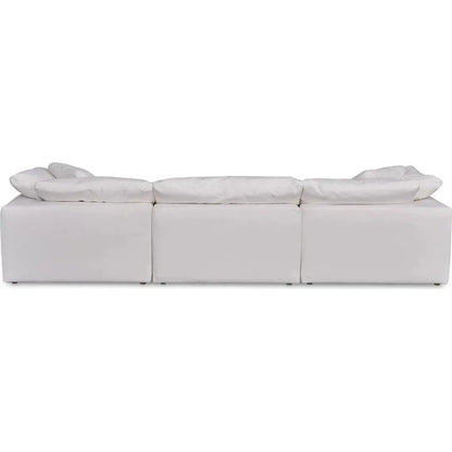 Terra Performance Fabric & Wood Off-White Modular Sofa-Modular Sofas-Moe's Home-LOOMLAN