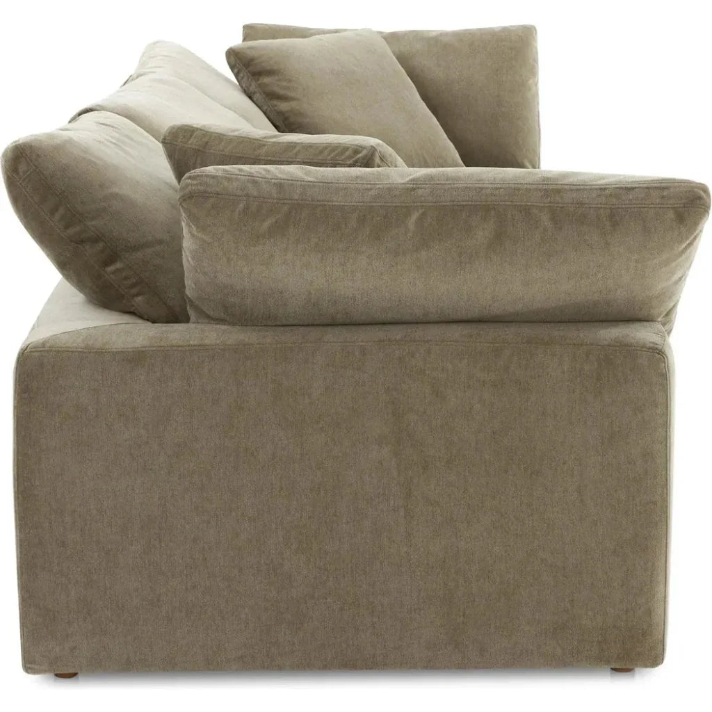Terra Performance Fabric and Wood Green Modular Sofa-Modular Sofas-Moe's Home-LOOMLAN