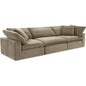 Terra Performance Fabric and Wood Green Modular Sofa-Modular Sofas-Moe's Home-LOOMLAN