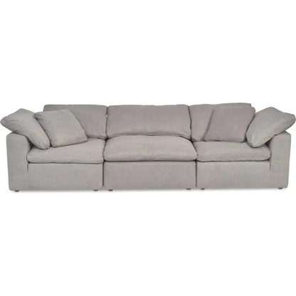 Terra Performance Fabric and Wood Grey Modular Sofa-Modular Sofas-Moe's Home-LOOMLAN