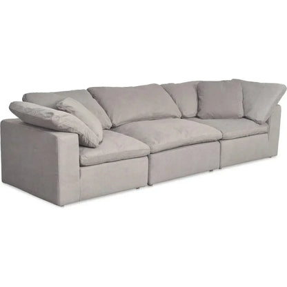 Terra Performance Fabric and Wood Grey Modular Sofa-Modular Sofas-Moe's Home-LOOMLAN