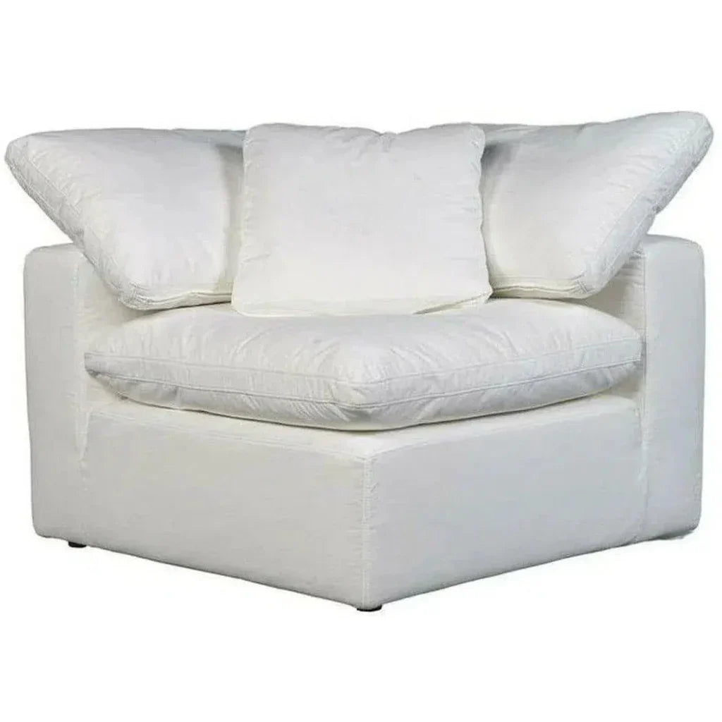 Terra White Stain Resistant Modular Corner Chair-Modular Components-Moe's Home-LOOMLAN