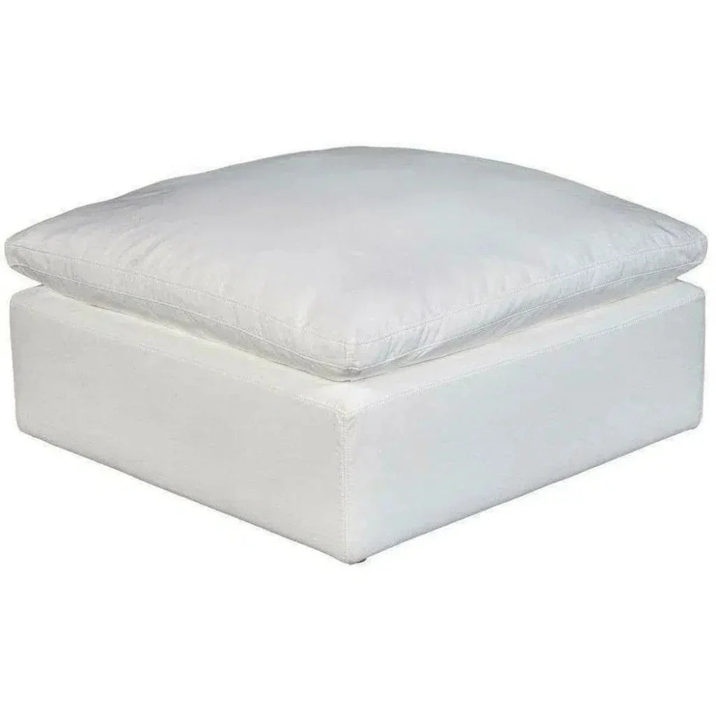 Terra White Stain Resistant Modular Ottoman-Modular Components-Moe's Home-LOOMLAN