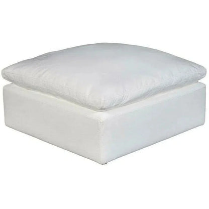 Terra White Stain Resistant Modular Ottoman-Modular Components-Moe's Home-LOOMLAN