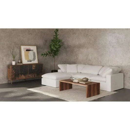 Terra White Stain Resistant Modular Slipper Chair-Modular Components-Moe's Home-LOOMLAN
