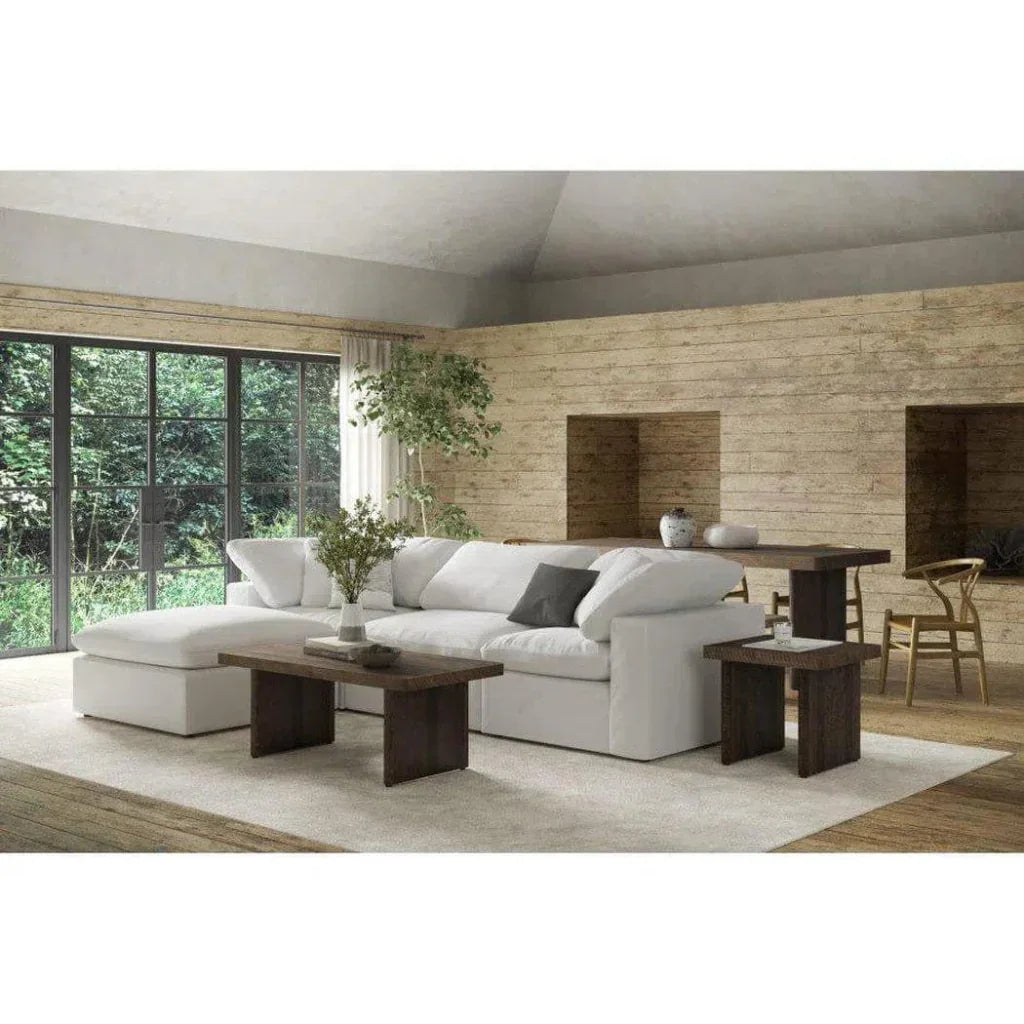 Terra White Stain Resistant Modular Slipper Chair-Modular Components-Moe's Home-LOOMLAN