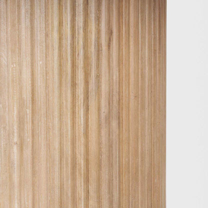 Terra Wood Fluted Round Dining Table-Dining Tables-Mercana-LOOMLAN