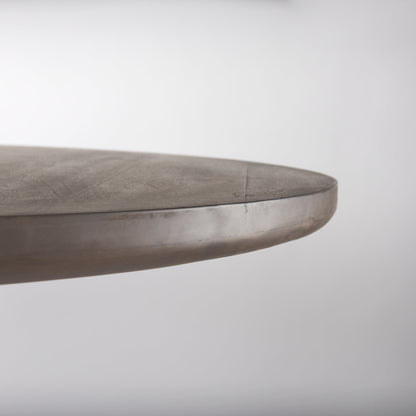 Terra Wood Fluted Round Dining Table-Dining Tables-Mercana-LOOMLAN