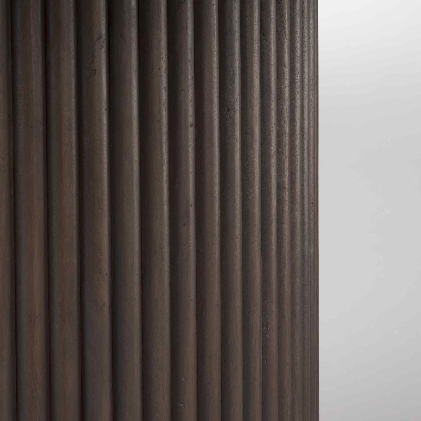 Terra Wood Fluted Round Dining Table-Dining Tables-Mercana-LOOMLAN