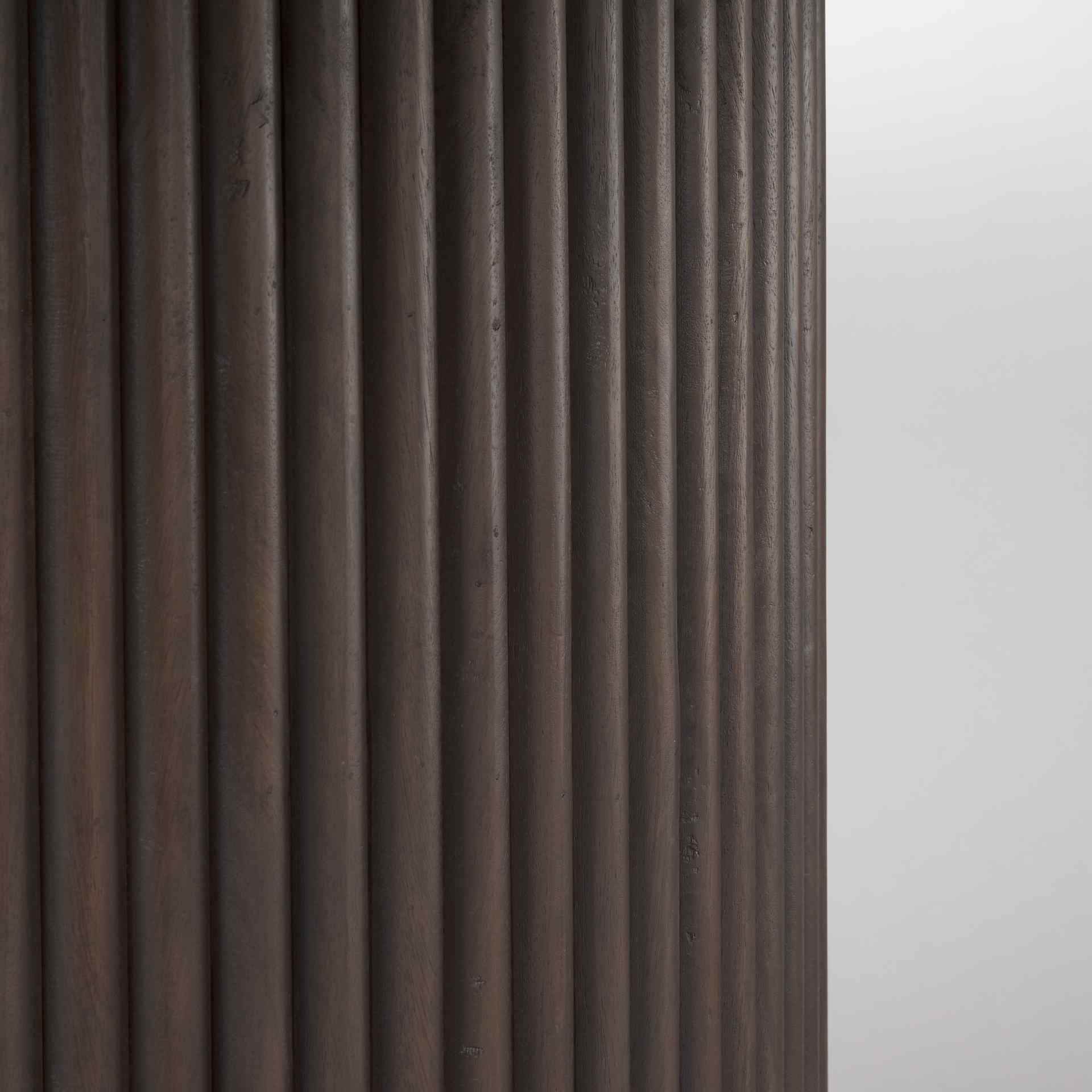 Terra Wood Fluted Round Dining Table-Dining Tables-Mercana-LOOMLAN