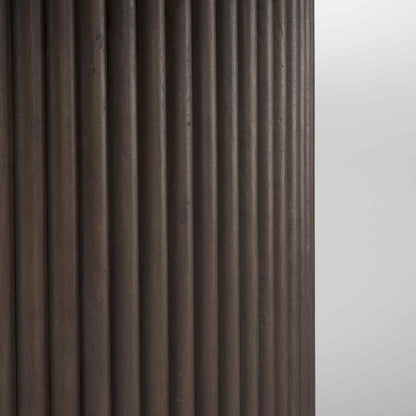 Terra Wood Fluted Round Dining Table-Dining Tables-Mercana-LOOMLAN