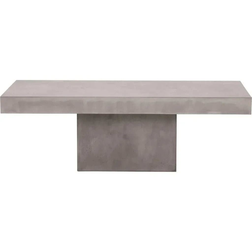 Terrace Concrete Slate Gray Outdoor Coffee Table-Outdoor Coffee Tables-Seasonal Living-LOOMLAN