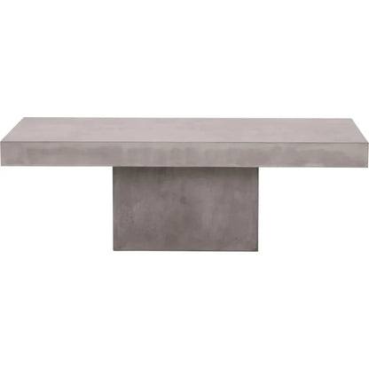 Terrace Concrete Slate Gray Outdoor Coffee Table-Outdoor Coffee Tables-Seasonal Living-LOOMLAN