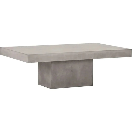 Terrace Concrete Slate Gray Outdoor Coffee Table-Outdoor Coffee Tables-Seasonal Living-LOOMLAN