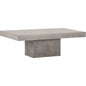 Terrace Concrete Slate Gray Outdoor Coffee Table-Outdoor Coffee Tables-Seasonal Living-LOOMLAN
