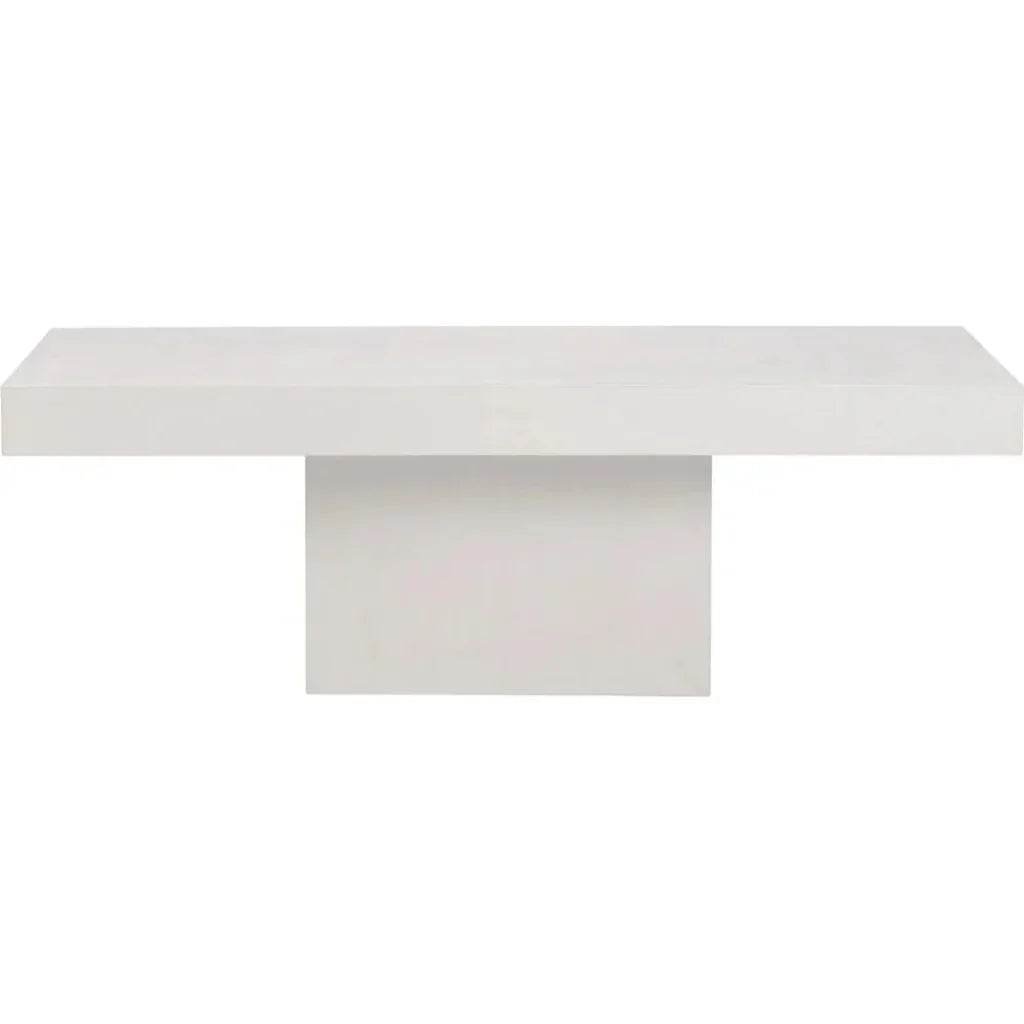 Terrace Concrete White Outdoor Coffee Table-Outdoor Coffee Tables-Seasonal Living-LOOMLAN