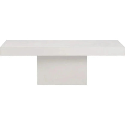 Terrace Concrete White Outdoor Coffee Table-Outdoor Coffee Tables-Seasonal Living-LOOMLAN