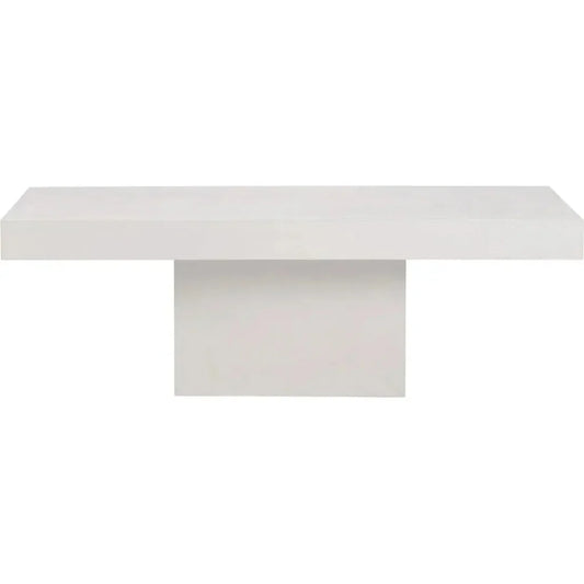 Terrace Concrete White Outdoor Coffee Table-Outdoor Coffee Tables-Seasonal Living-LOOMLAN