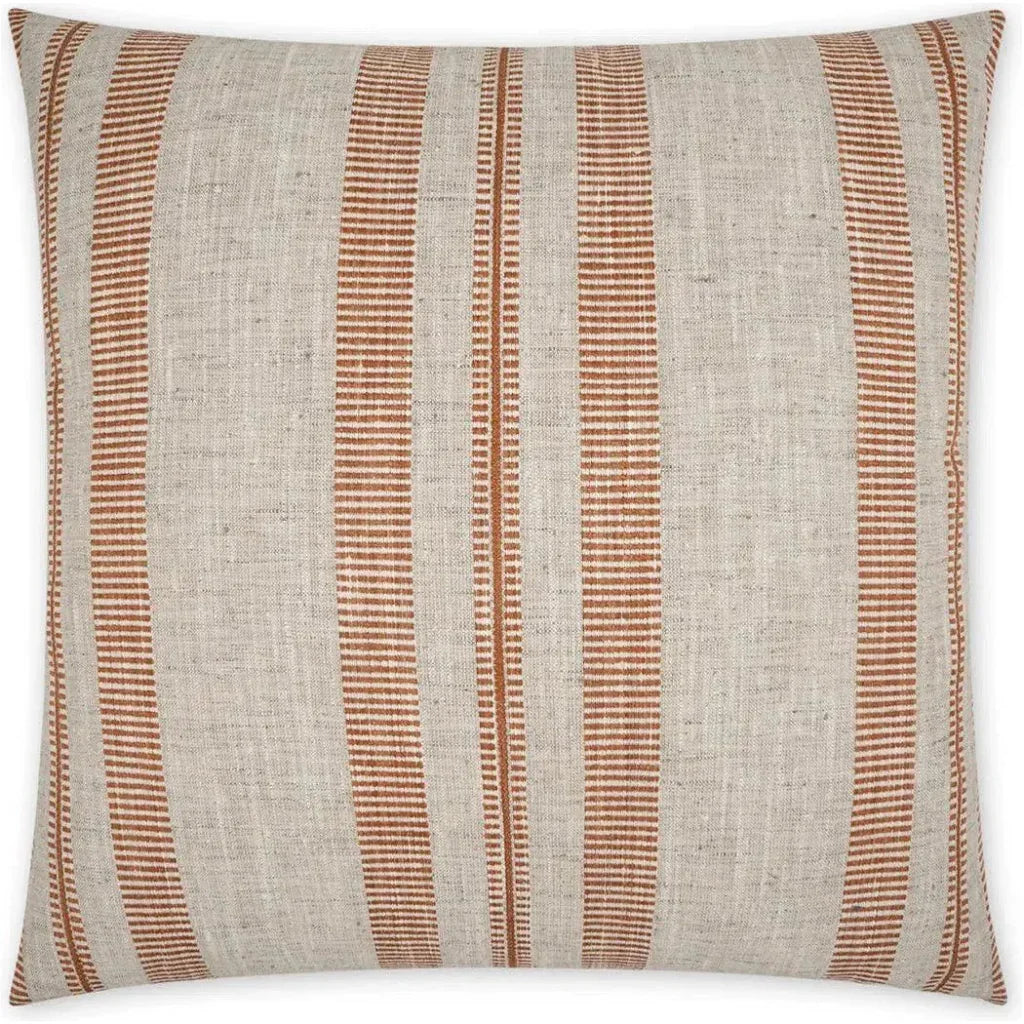 Terracotta Stripes Orange Large Throw Pillow Insert - LOOMLAN - D.V. Kap - Throw Pillows