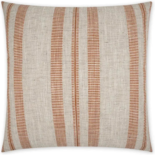 Terracotta Stripes Orange Large Throw Pillow Insert - LOOMLAN - D.V. Kap - Throw Pillows