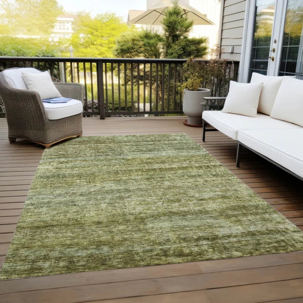 Terrae Green Washable Indoor - Outdoor Rug - LOOMLAN - LOOMLAN Rugs - Outdoor Rugs