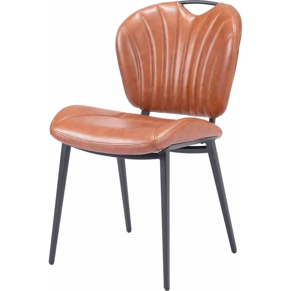 Terrence Dining Chair Vintage Brown - LOOMLAN - Zuo Modern - Dining Chairs