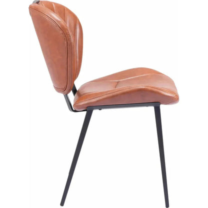 Terrence Dining Chair Vintage Brown - LOOMLAN - Zuo Modern - Dining Chairs