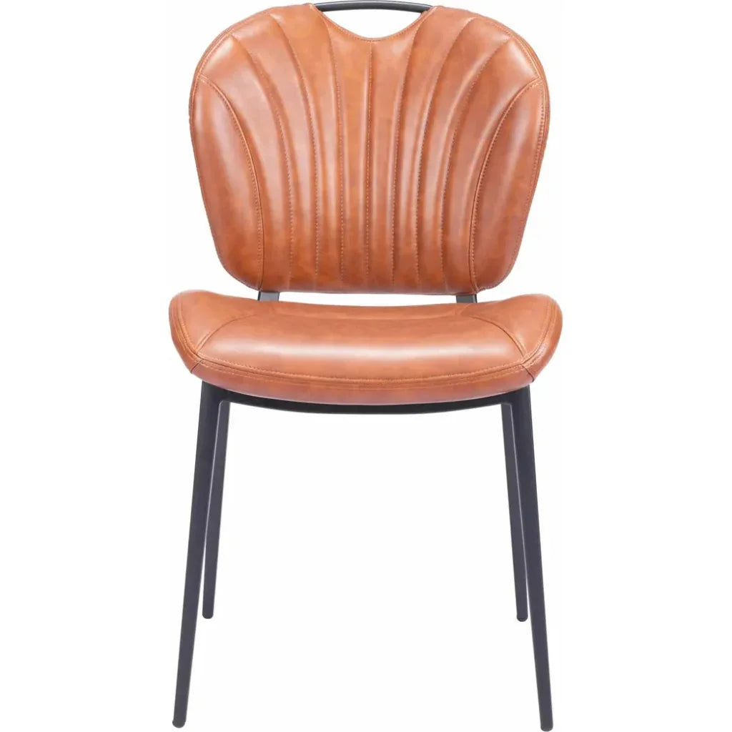 Terrence Dining Chair Vintage Brown - LOOMLAN - Zuo Modern - Dining Chairs
