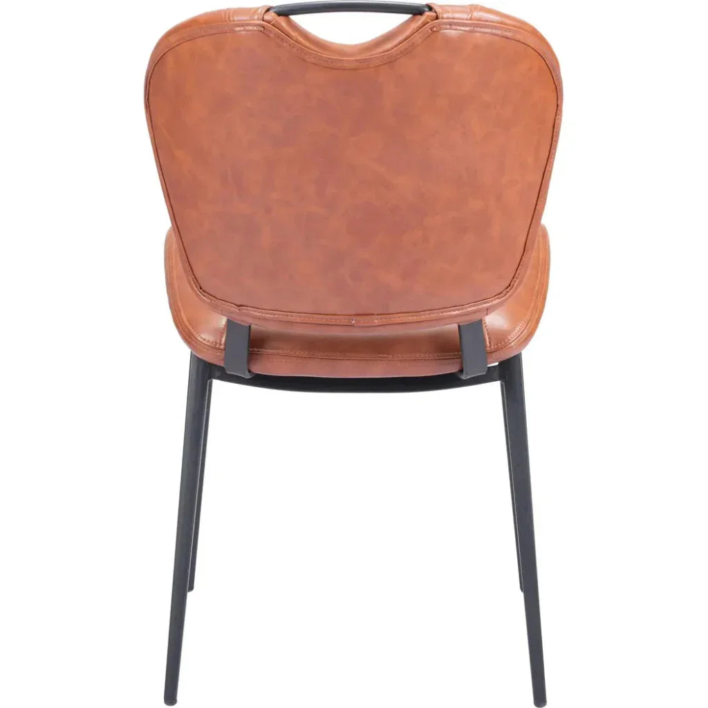 Terrence Dining Chair Vintage Brown - LOOMLAN - Zuo Modern - Dining Chairs