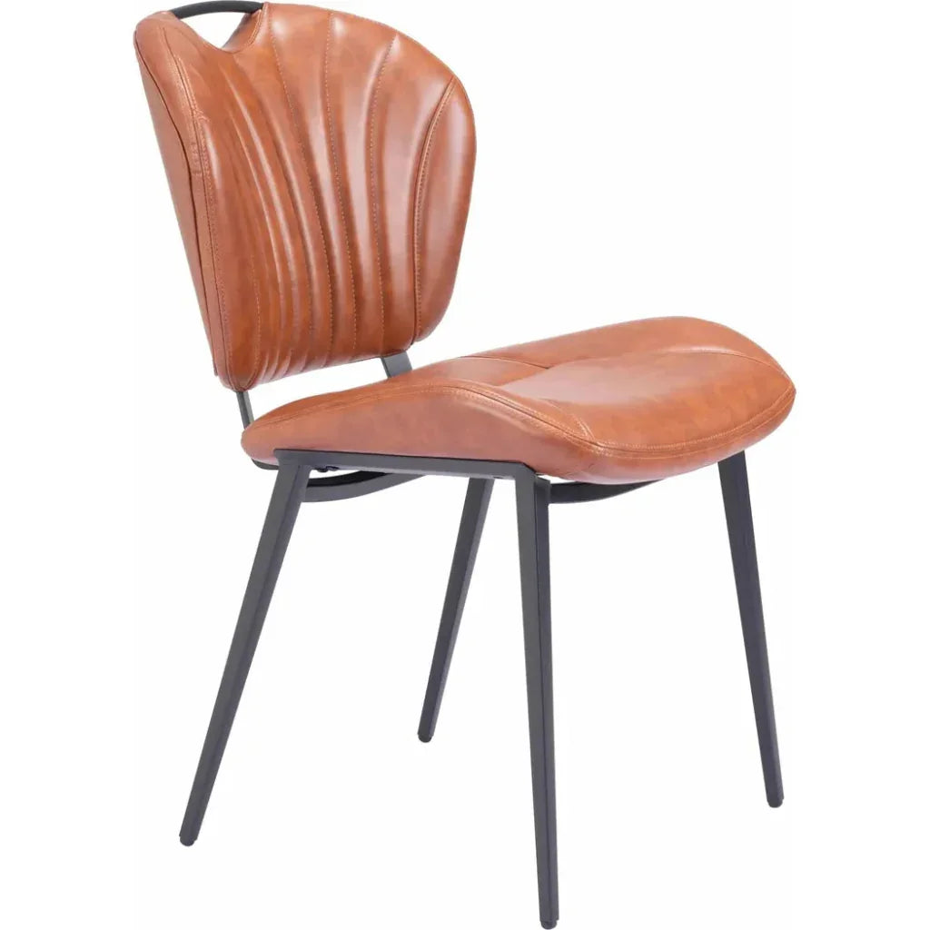 Terrence Dining Chair Vintage Brown - LOOMLAN - Zuo Modern - Dining Chairs