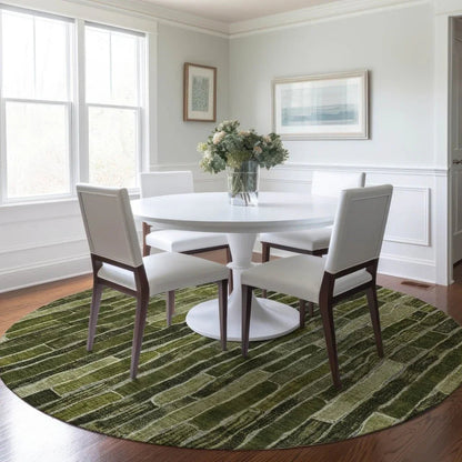 Terrona Green Washable Indoor - Outdoor Rug - LOOMLAN - LOOMLAN Rugs - Outdoor Rugs