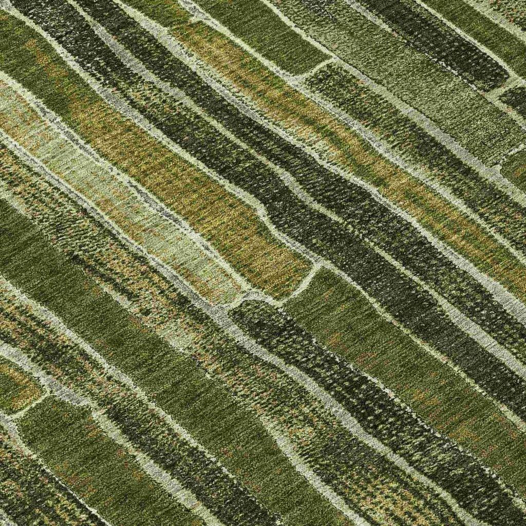 Terrona Green Washable Indoor - Outdoor Rug - LOOMLAN - LOOMLAN Rugs - Outdoor Rugs