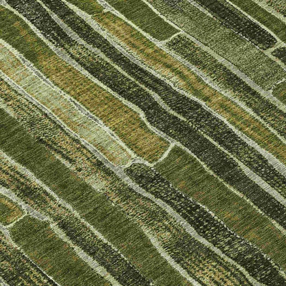 Terrona Green Washable Indoor - Outdoor Rug - LOOMLAN - LOOMLAN Rugs - Outdoor Rugs