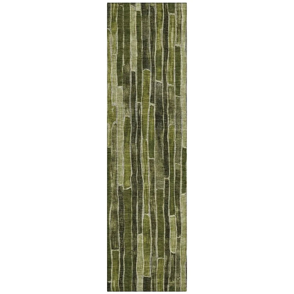 Terrona Green Washable Indoor - Outdoor Rug - LOOMLAN - LOOMLAN Rugs - Outdoor Rugs