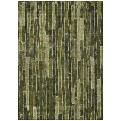 Terrona Green Washable Indoor - Outdoor Rug - LOOMLAN - LOOMLAN Rugs - Outdoor Rugs