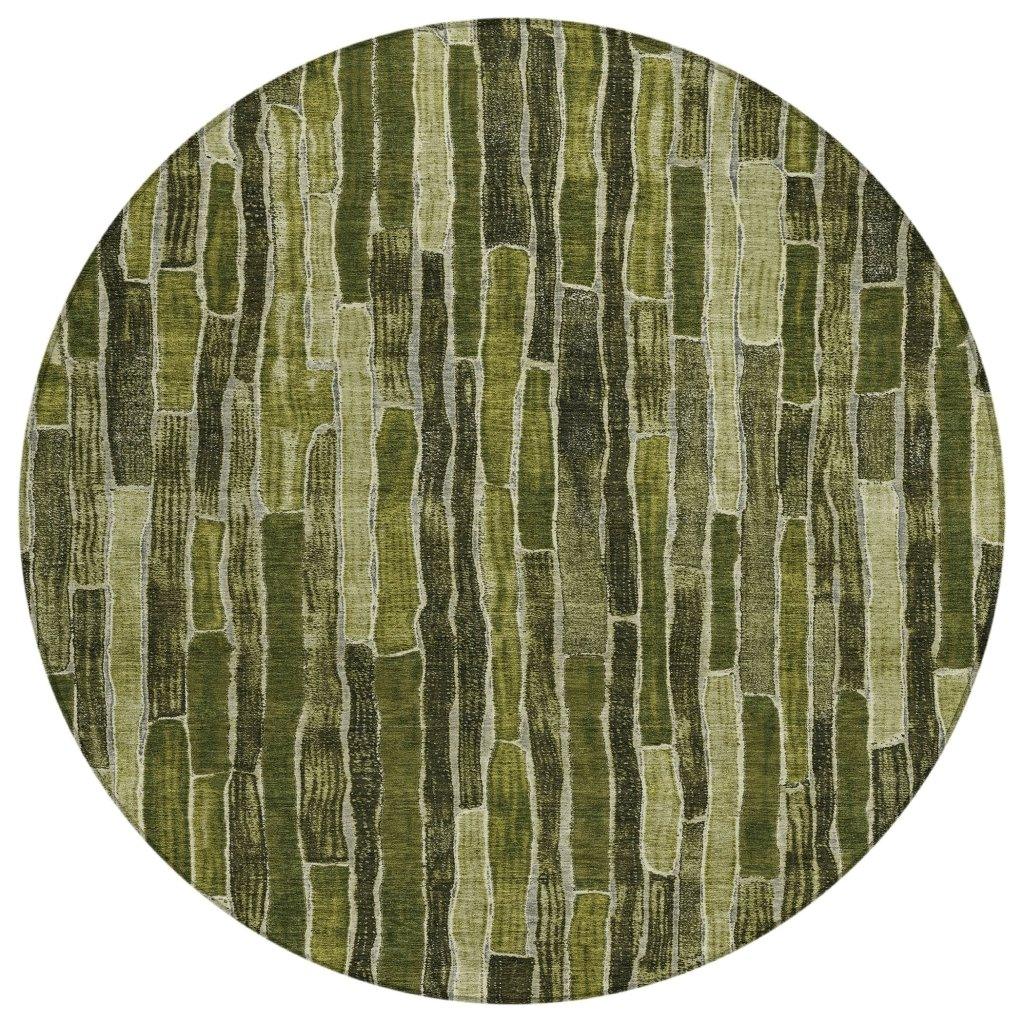 Terrona Green Washable Indoor - Outdoor Rug - LOOMLAN - LOOMLAN Rugs - Outdoor Rugs