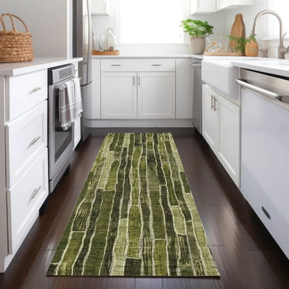 Terrona Green Washable Indoor - Outdoor Rug - LOOMLAN - LOOMLAN Rugs - Outdoor Rugs