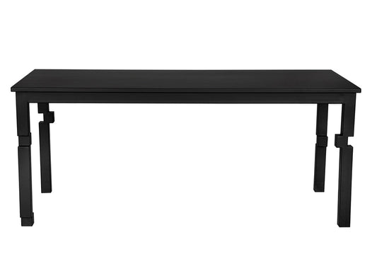 Tetris Rectangular Black Dining Table-Dining Tables-Noir-LOOMLAN