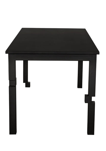 Tetris Rectangular Black Dining Table-Dining Tables-Noir-LOOMLAN