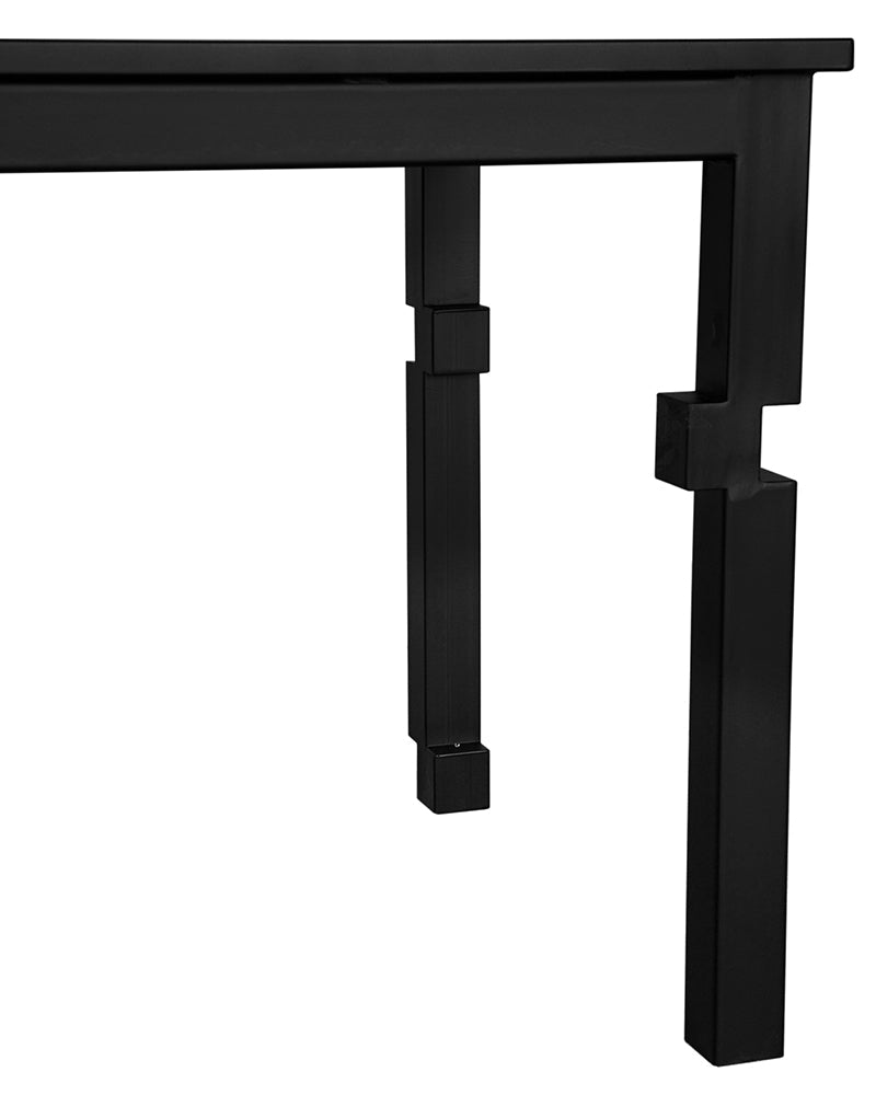 Tetris Rectangular Black Dining Table-Dining Tables-Noir-LOOMLAN