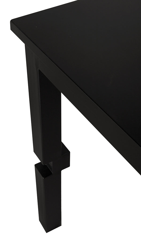 Tetris Rectangular Black Dining Table-Dining Tables-Noir-LOOMLAN