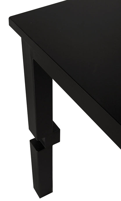 Tetris Rectangular Black Dining Table-Dining Tables-Noir-LOOMLAN