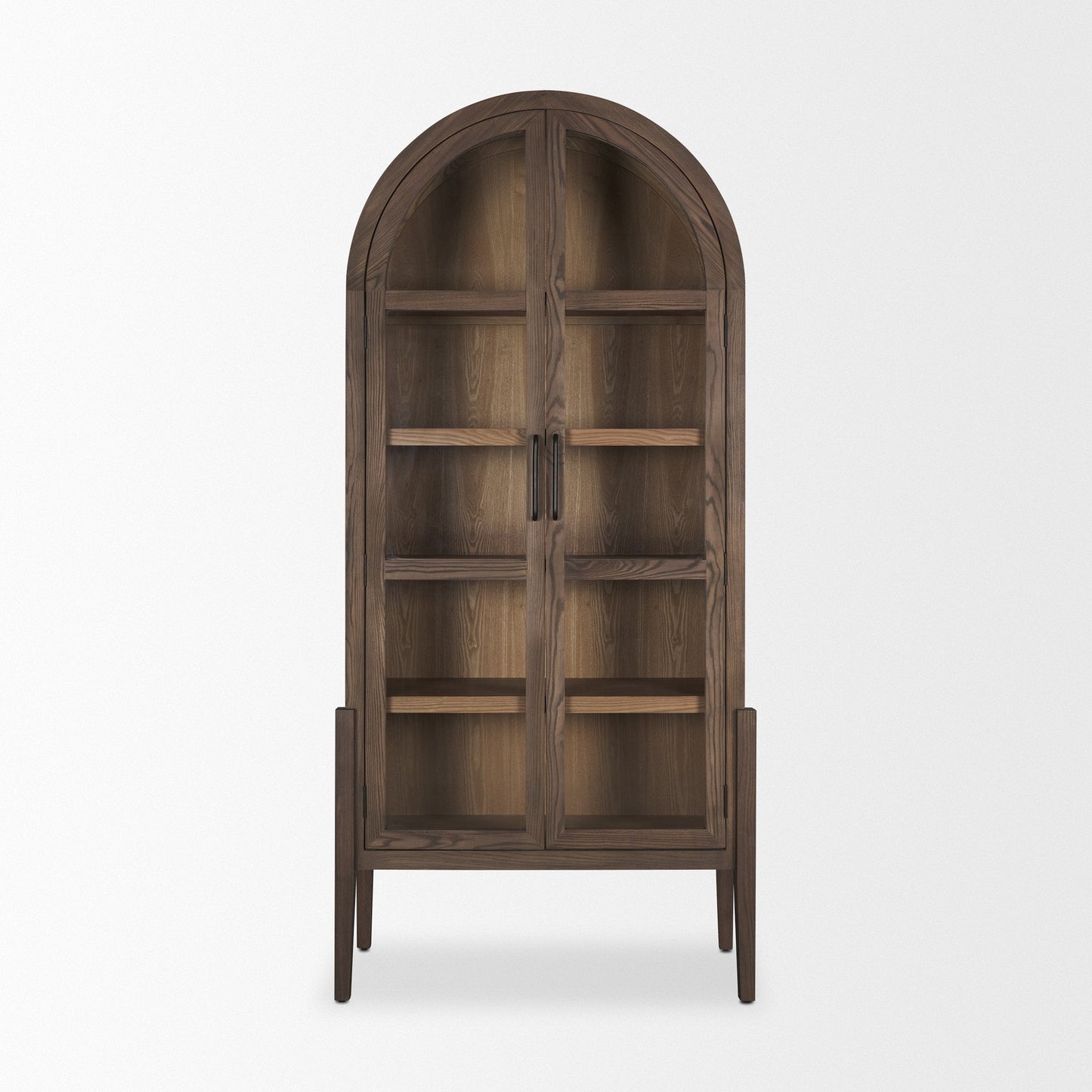 Teva Two Toned Wood Arched Bookcase