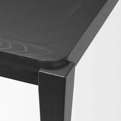 Teva Wooden Black Dining Table-Dining Tables-Mercana-LOOMLAN