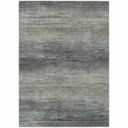 Teya Gray Washable Indoor - Outdoor Rug - LOOMLAN - LOOMLAN Rugs - Outdoor Rugs