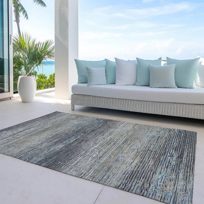 Teya Gray Washable Indoor - Outdoor Rug - LOOMLAN - LOOMLAN Rugs - Outdoor Rugs