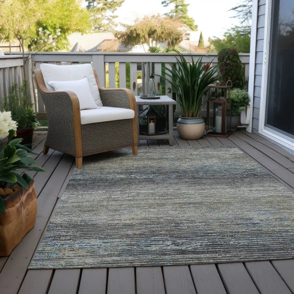 Teya Gray Washable Indoor - Outdoor Rug - LOOMLAN - LOOMLAN Rugs - Outdoor Rugs