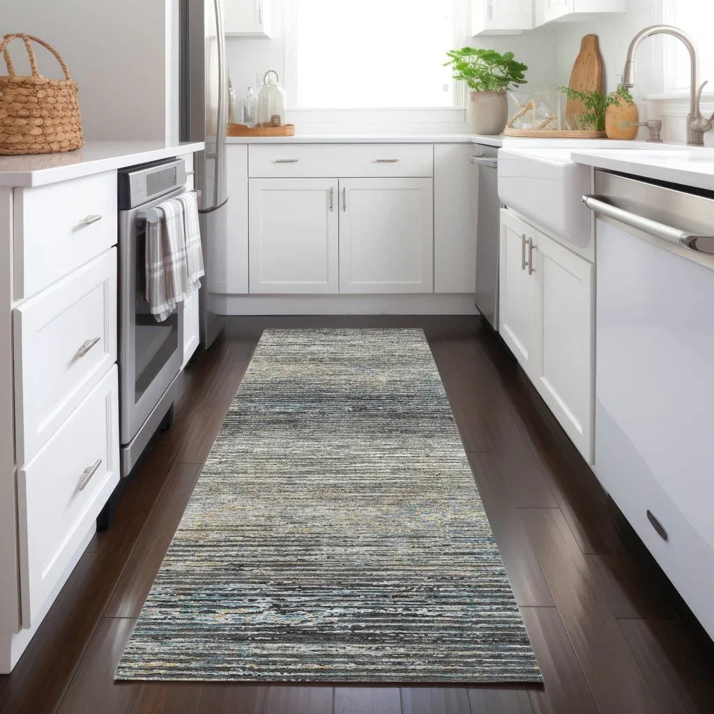 Teya Gray Washable Indoor - Outdoor Rug - LOOMLAN - LOOMLAN Rugs - Outdoor Rugs